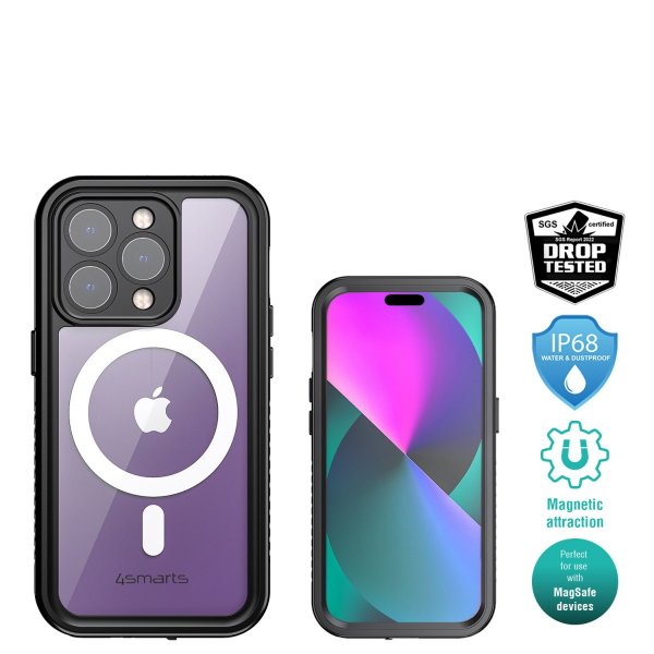 4smarts iPhone 14 Pro Max Cover Rugged Etui Stark MagSafe Sort
