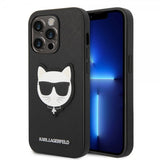 Karl Lagerfeld iPhone 14 Pro Max Cover Saffiano Choupette Sort