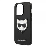 Karl Lagerfeld iPhone 14 Pro Max Cover Saffiano Choupette Sort