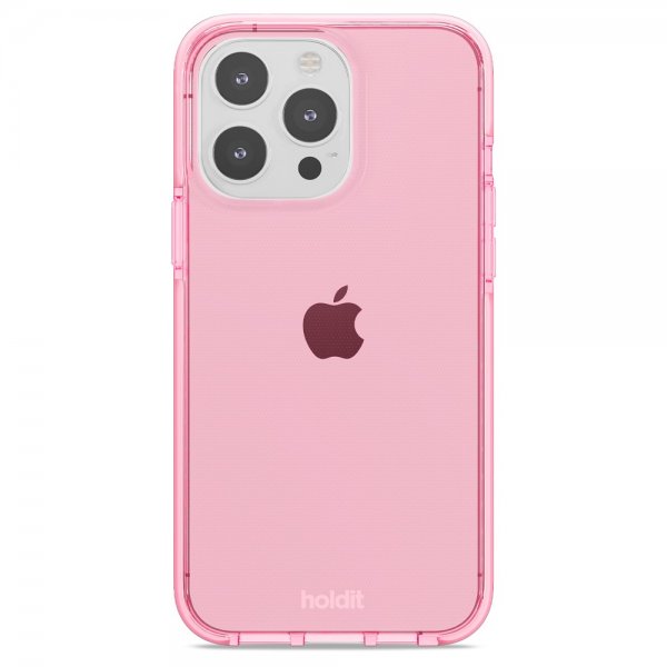 holdit iPhone 14 Pro Max Cover Seethru Bright Pink