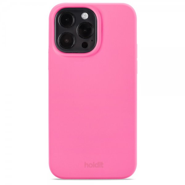 holdit iPhone 14 Pro Max Cover Silikone Bright Pink