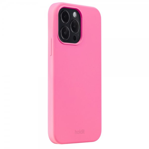 holdit iPhone 14 Pro Max Cover Silikone Bright Pink