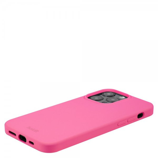 holdit iPhone 14 Pro Max Cover Silikone Bright Pink