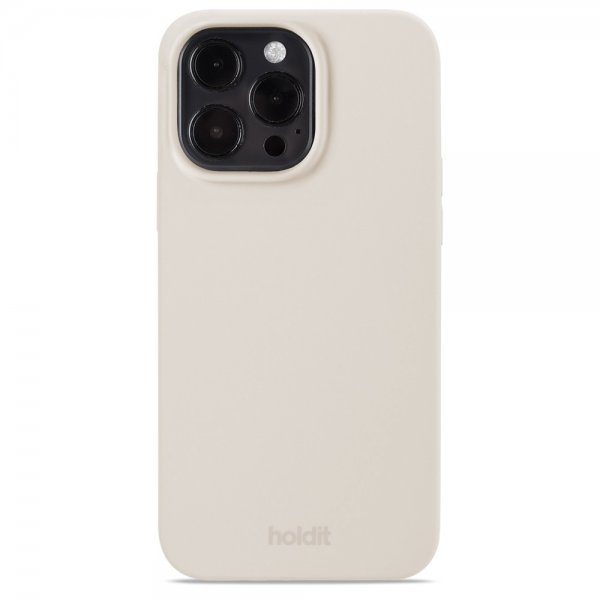 holdit iPhone 14 Pro Max Cover Silikone Light Beige