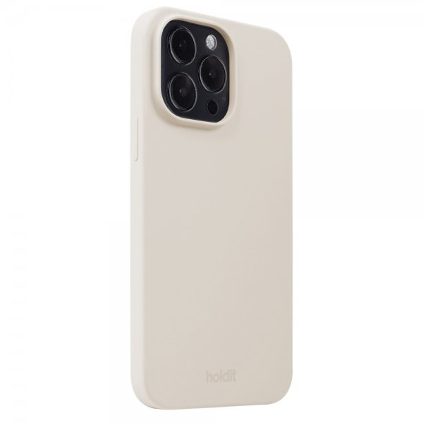 holdit iPhone 14 Pro Max Cover Silikone Light Beige