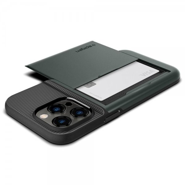 Spigen iPhone 14 Pro Max Cover Slim Armor CS Abyss Green