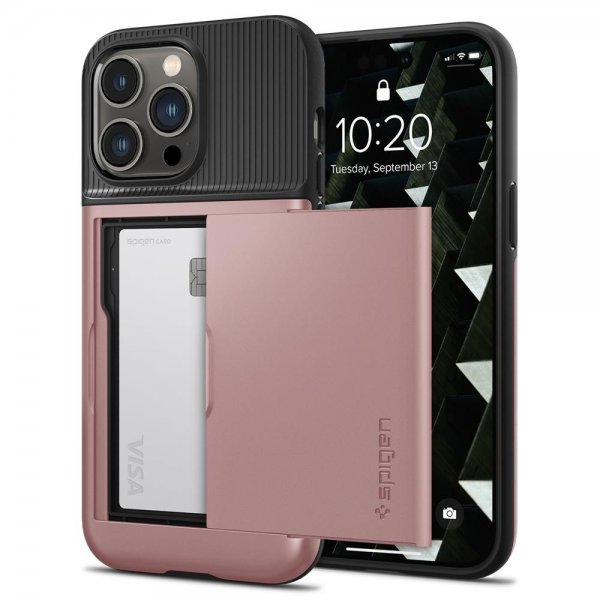 Spigen iPhone 14 Pro Max Cover Slim Armor CS Rosaguld