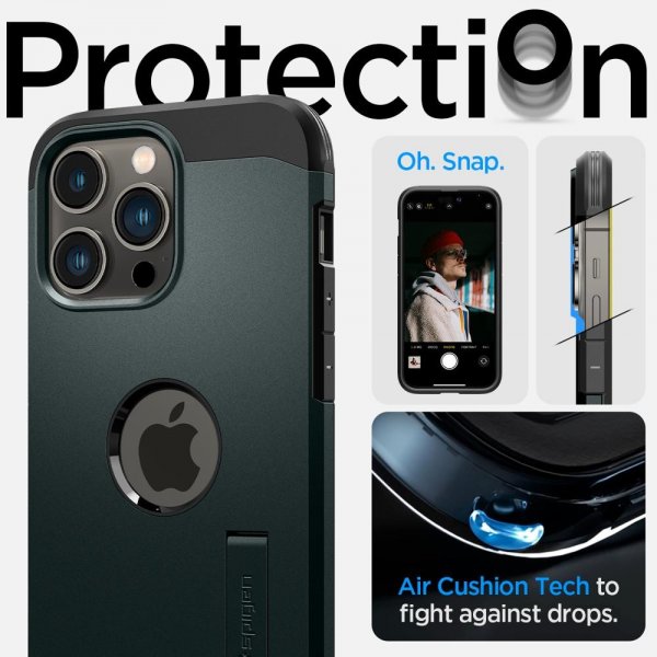 Spigen iPhone 14 Pro Max Cover Tough Armor MagFit Abyss Green