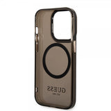 Guess iPhone 14 Pro Max Cover Gennemsigtigt MagSafe Sort