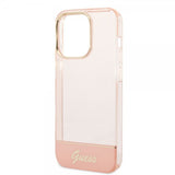 Guess iPhone 14 Pro Max Cover Translucent Rosa