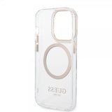 Guess iPhone 14 Pro Max Cover Transparent MagSafe Guld Transparent