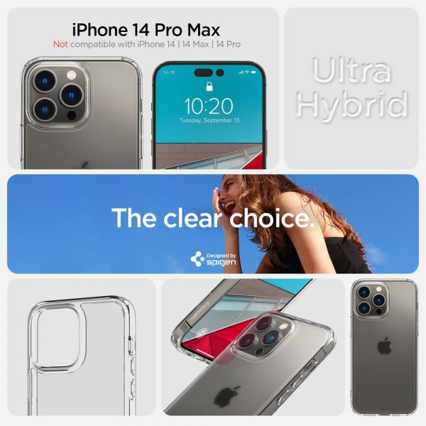 Spigen iPhone 14 Pro Max Cover Ultra Hybrid Frost Clear