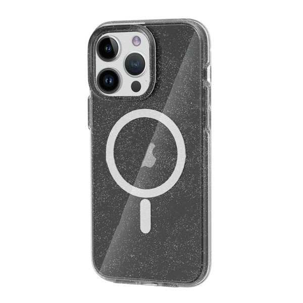 iPhone 14 Pro Cover Glitter MagSafe Sort