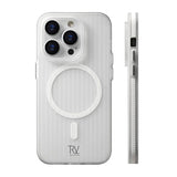 Rvelon iPhone 14 Pro Cover Bølget MagSafe Hvid