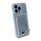 Rvelon iPhone 14 Pro Cover med Stativ Kortholder Transparent
