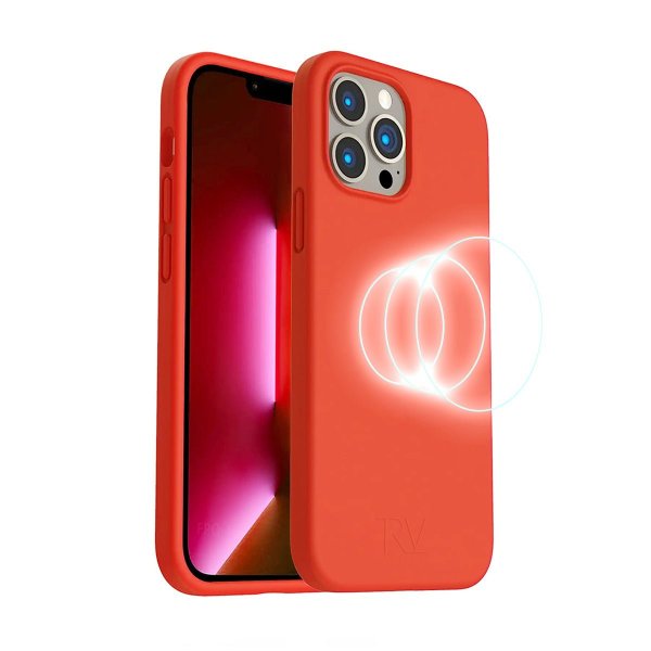 Rvelon iPhone 14 Pro Cover Silikone MagSafe Pink
