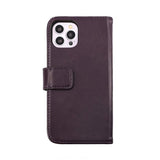 Rvelon iPhone 14 Pro Cover Ægte læder Kortlomme Lilla