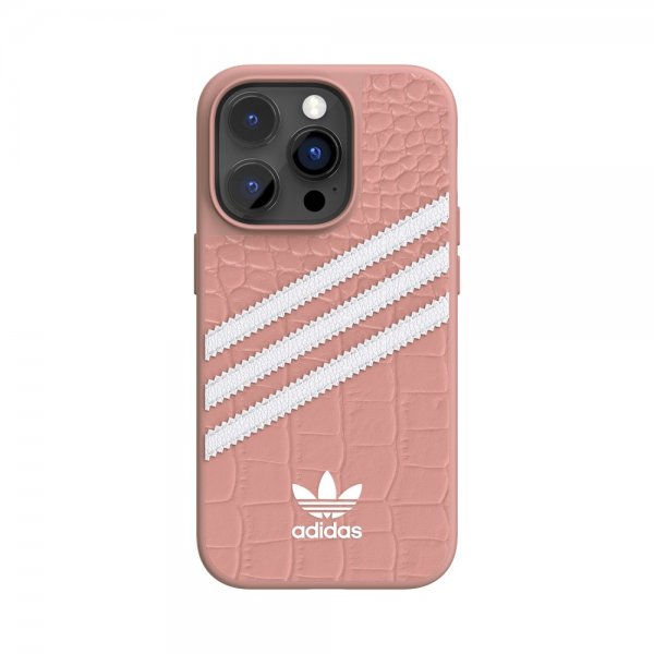 Adidas iPhone 14 Pro Cover 3 Stripes Snap Case Alligator Pink