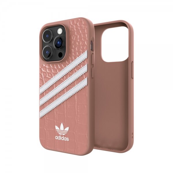Adidas iPhone 14 Pro Cover 3 Stripes Snap Case Alligator Pink