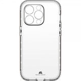 Black Rock iPhone 14 Pro Cover 360° Real Glass Case Sort Klar