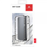 Black Rock iPhone 14 Pro Cover 360° Real Glass Case Sort Klar