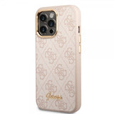 Guess iPhone 14 Pro Cover 4G Logo Rosa