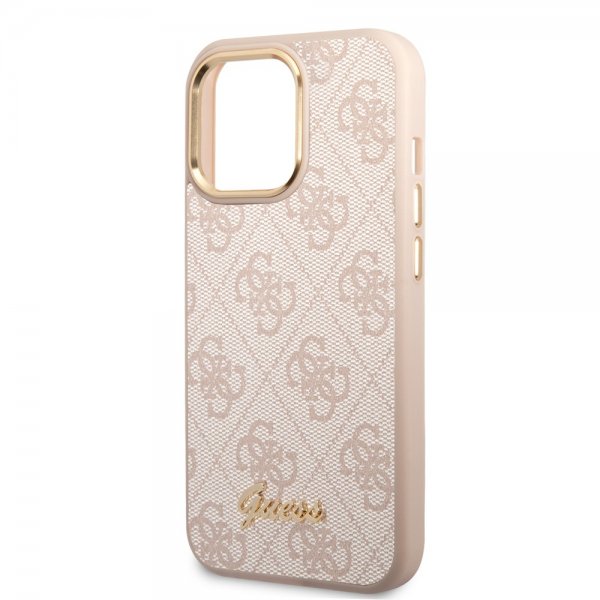 Guess iPhone 14 Pro Cover 4G Logo Rosa