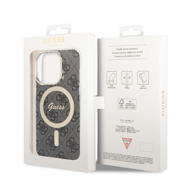 Guess iPhone 14 Pro Cover 4G Pattern MagSafe Sort