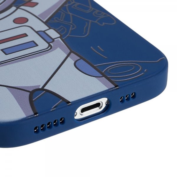 iPhone 14 Pro Cover Astronaut Blå Grå