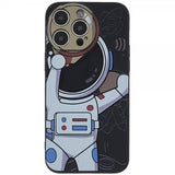 iPhone 14 Pro Cover Astronaut Sort Grå