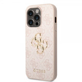 Guess iPhone 14 Pro Cover Big Metal Logo Rosa