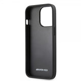 AMG iPhone 14 Pro Cover Carbon Effect Stamped Logo Sort