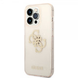 Guess iPhone 14 Pro Cover Full Glitter Guld