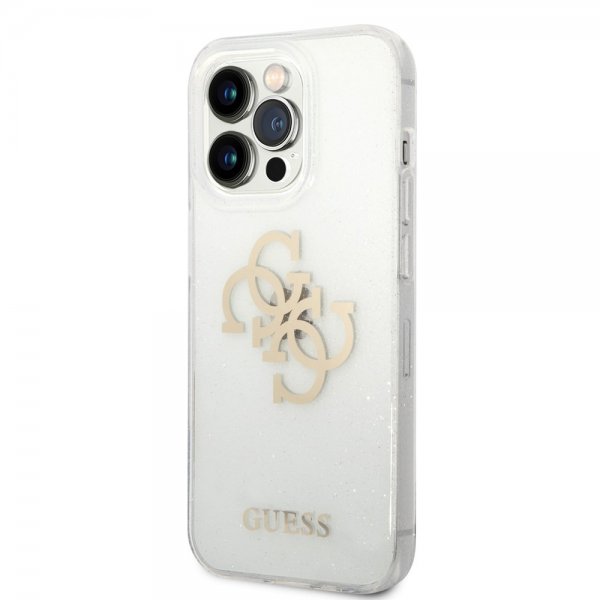 Guess iPhone 14 Pro Cover Full Glitter Transparent