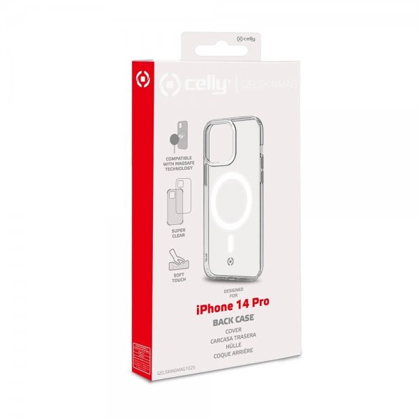 Celly iPhone 14 Pro Cover GELSKINMAG MagSafe Gennemsigtigt