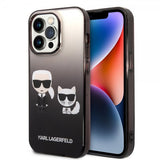 Karl Lagerfeld iPhone 14 Pro Cover Karl & Choupette Gradient Sort
