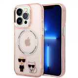 Karl Lagerfeld iPhone 14 Pro Cover Karl & Choupette MagSafe Rosa