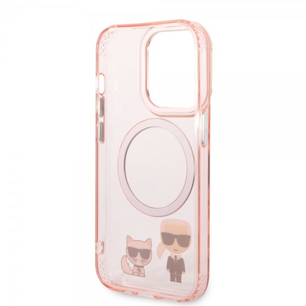 Karl Lagerfeld iPhone 14 Pro Cover Karl & Choupette MagSafe Rosa