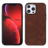 X-Level iPhone 14 Pro Cover Lædertekstur Brun