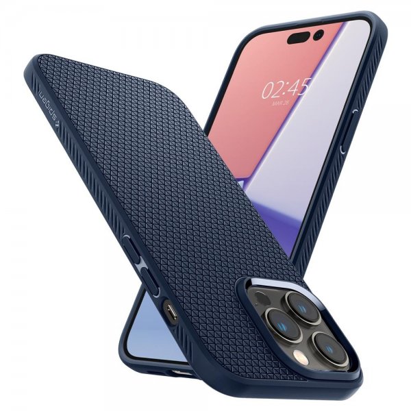 Spigen iPhone 14 Pro Cover Liquid Air Navy Blue