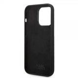 Karl Lagerfeld iPhone 14 Pro Cover Liquid Silicone Choupette Sort