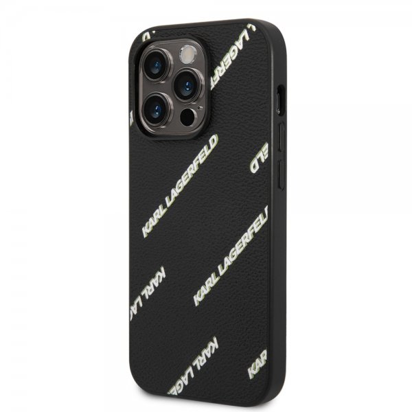 Karl Lagerfeld iPhone 14 Pro Cover Logomania Sort