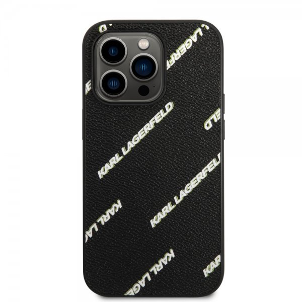 Karl Lagerfeld iPhone 14 Pro Cover Logomania Sort