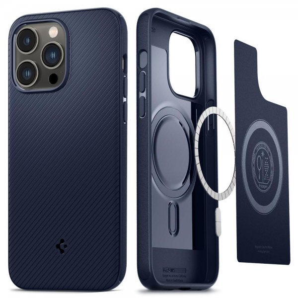 Spigen iPhone 14 Pro Cover Mag Armor MagFit Navy Blue