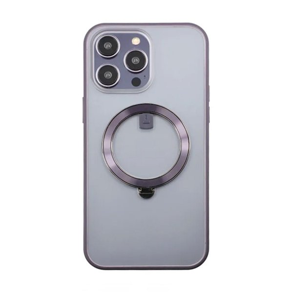 Rvelon iPhone 14 Pro Cover MagSafe Ring Lilla