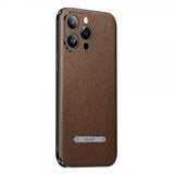 Sulada iPhone 14 Pro Cover med Stativ Brun