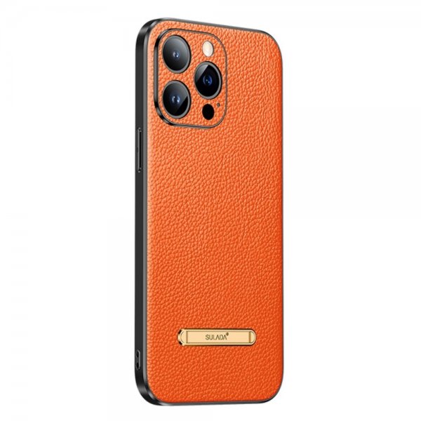 Sulada iPhone 14 Pro Cover med Stativ Orange