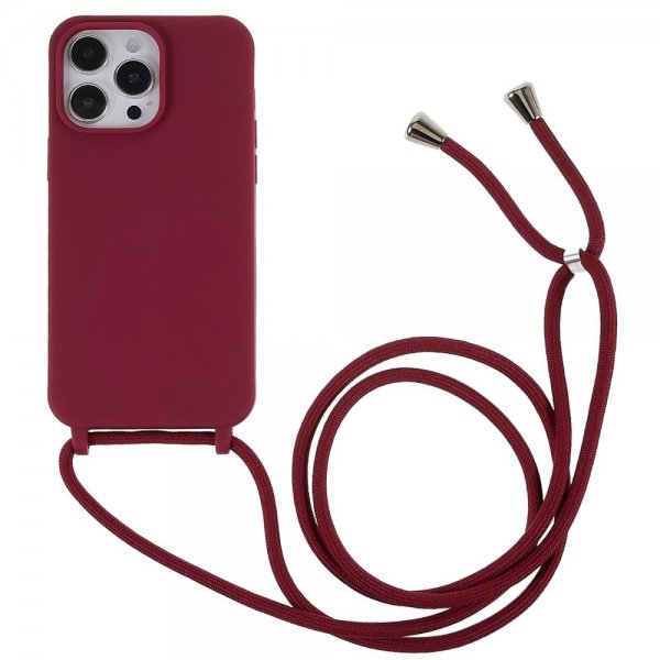 iPhone 14 Pro Cover med Strap Rød