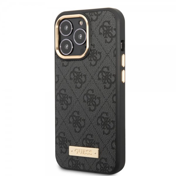 Guess iPhone 14 Pro Cover Metal Plate Logo MagSafe Sort