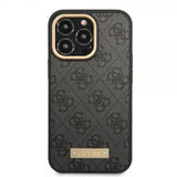 Guess iPhone 14 Pro Cover Metal Plate Logo MagSafe Sort